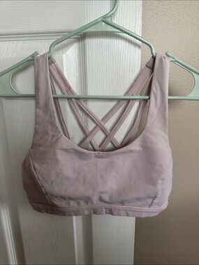 lululemon athletica Pale Mauve Crisscross Back Sports Bra